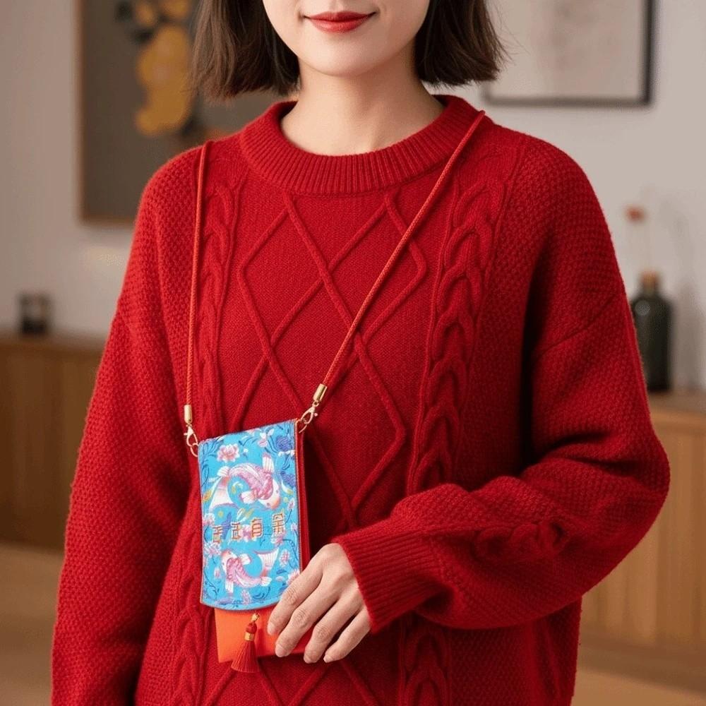 Tassels Spring Festival Red Envelope Printed Lucky Money Packet Children's Money Bag  Birthday