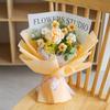 Home Decoration Woven Artificial Fake Flower Bouquet Simulated Handwoven Yarn Simulation Mixed Thread Knitted Flowers Bouquet