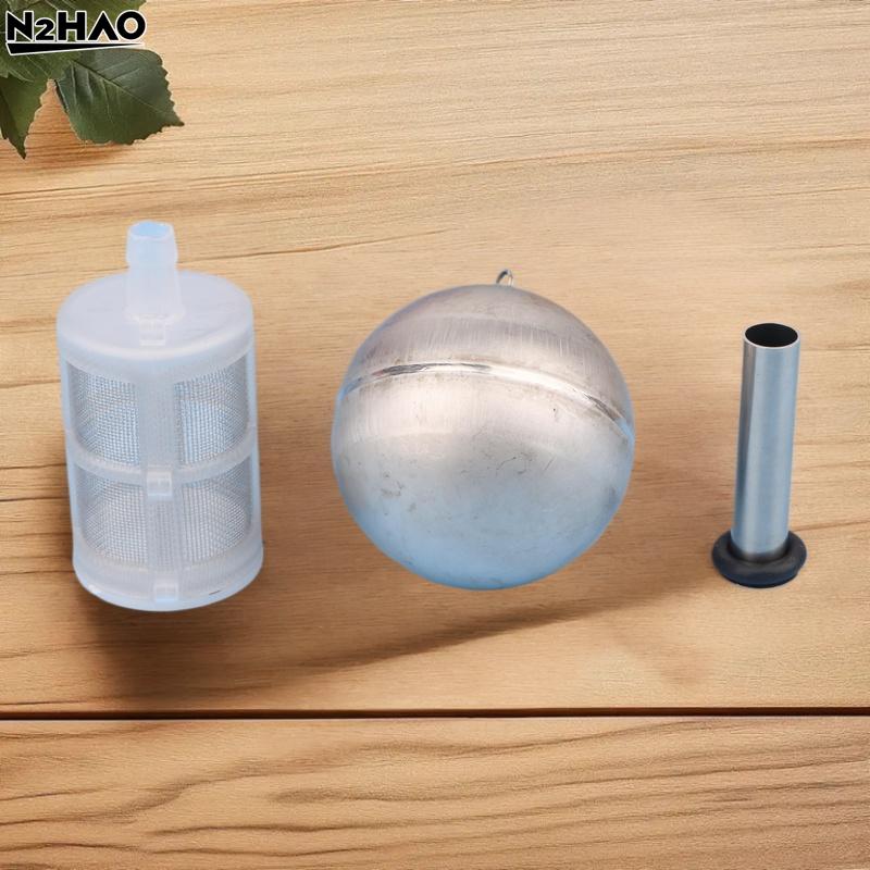 1 Juego de Barril de Cerveza Flotante Tubo de Inmersión de Líquido Compatible con Ball Lock y Pin Lock Flotador de Bola de Acero Inoxidable Tubo de Silicona/Filtro Único