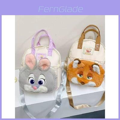 Zootopia Judy Hopps Nick Wilde Cartoon Animal City Oxford Fabric Backpack With Padded Compartment For Daily Use