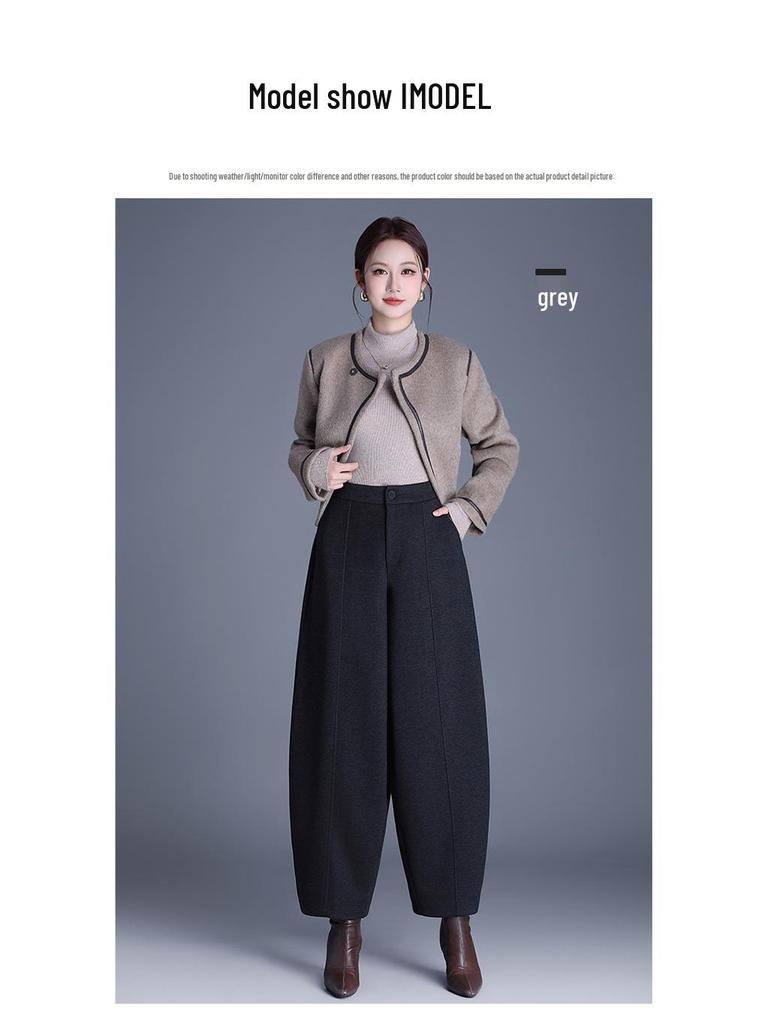 Winter Casual Warm Slimming Pumpkin Harem Pants – Korean Style Wide Leg