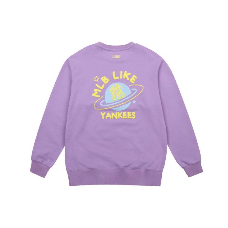 MLB New York Yankees Sweatshirts Unisex Purple Crew Neck Moderate Regular 31MT01041-50V