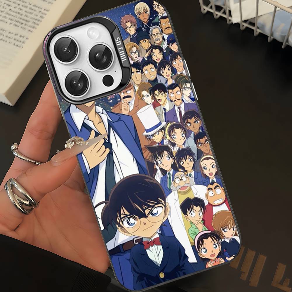 Japan D-Detective Conan Colorful Phone Case For IPhone 17 16 15 14 13 12 11 Pro Max Plus Matte Cover