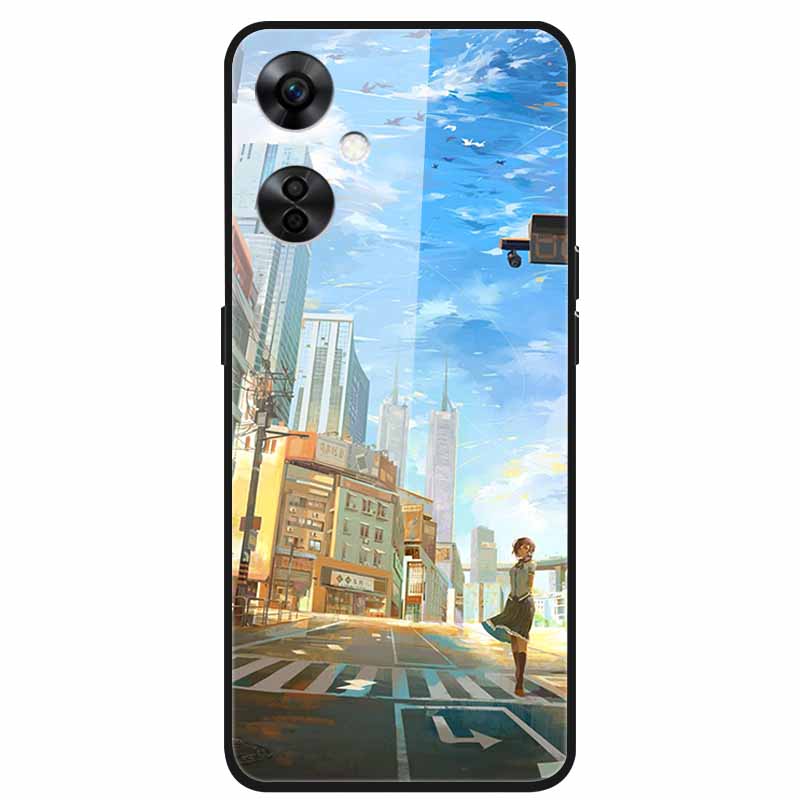 

For One Plus Nord CE 3 Lite 5G Case N30 Tempered Glass Hard Back Cover for Oneplus Nord CE3 Lite N 30 Cases Bumper 3lite CE3Lite -Nord N30 5G 2023 розы красного