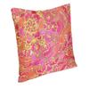 Hot Pink And Gold Baroque Floral Pattern Cushion Cover Sofa Home Decor Square Throw Pillow Case 45x45cm
