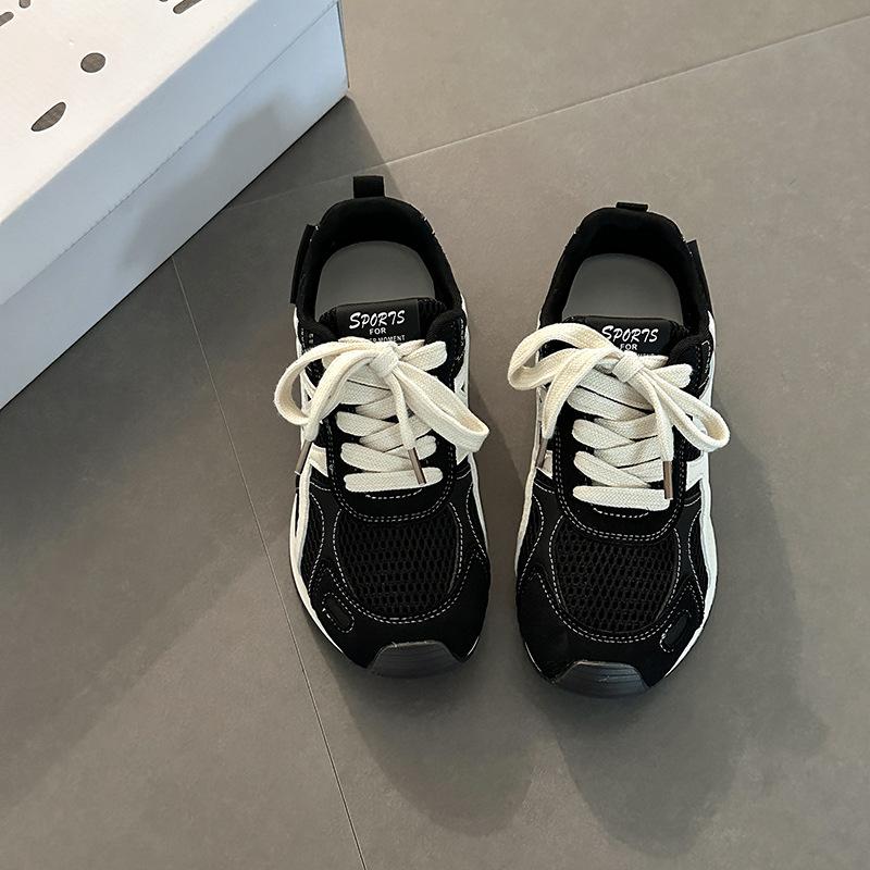 Fashion versatile mesh splicing retro thick-soled heightening dad shoes women's summer retro casual sports shoes Forrest Gump shoes