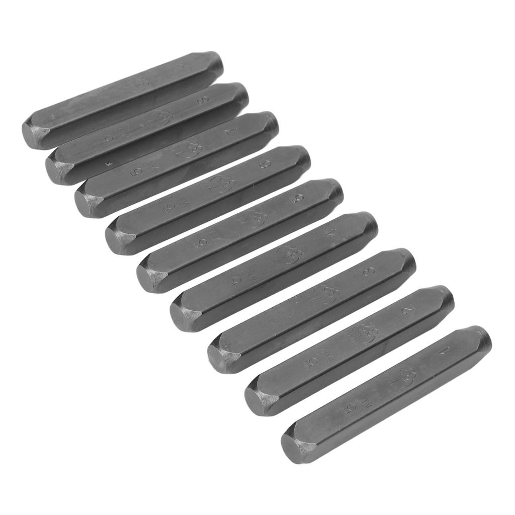 9-teiliges Zahlenstempel-Set, professionelles 5-mm-Zahlenstanzer-Set mit Aufbewahrungsbox für die Schmuckherstellung