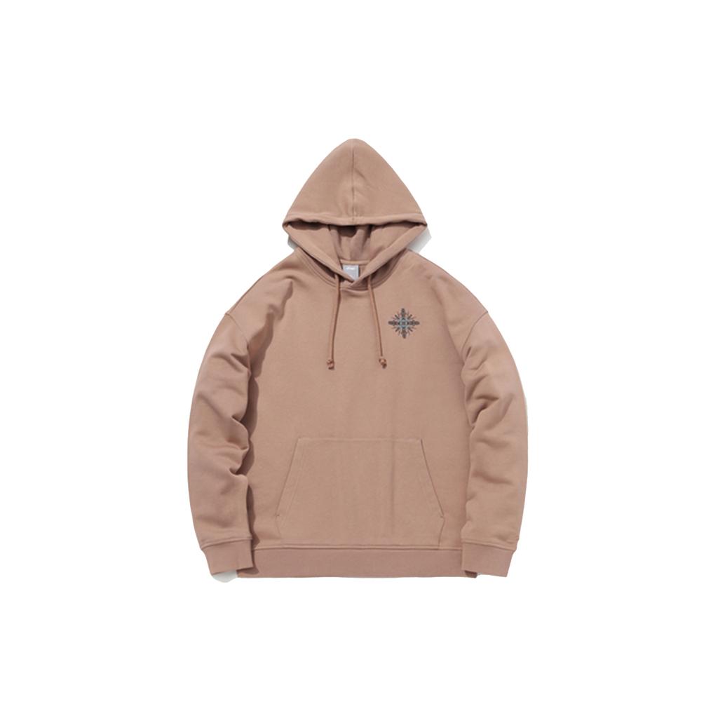 Li-Ning X Dunhuang Museum Co-Branded CF Trace Series Casual Sport Pullover Hoodie Men Tops Gingerbread-Brown AWDQC51-4