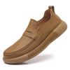 Fashion British Style Genuine Leather Men Loafers Casual Business Office Shoes Brand Fashion Comfy Antiskid Flat Designer Oxford Loafers