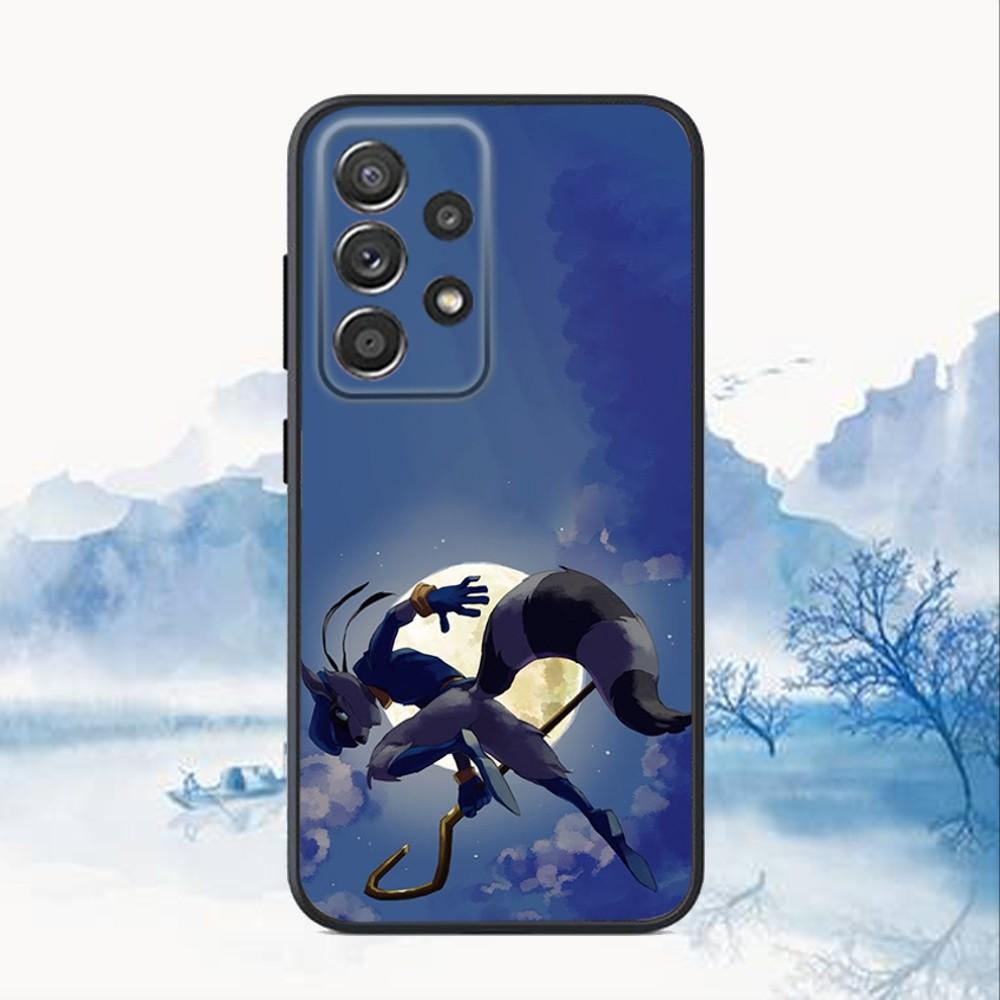 

S-Sly Cooper Cartoon Phone Case For Samsung S25,S24,S21,S22,S23,S30,Ultra,S20,Plus,Fe,Lite,Note,10,9,5G Black Cover Samsung S25ULTRA