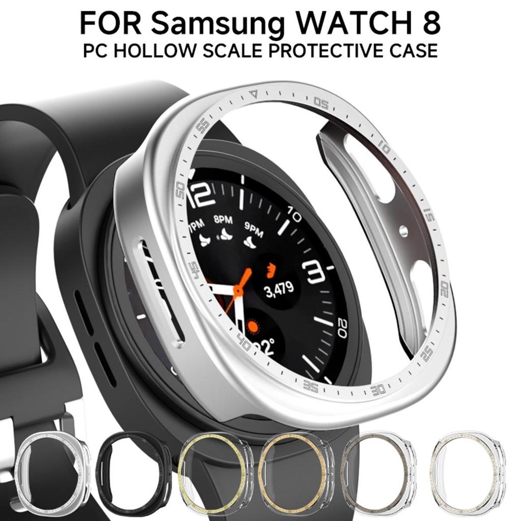Coque pour Samsung Galaxy Watch 8 44mm Accessoires Protection d'écran Coque Bumper Coque Échelle Creuse Pour Samsung Watch 8 40MM