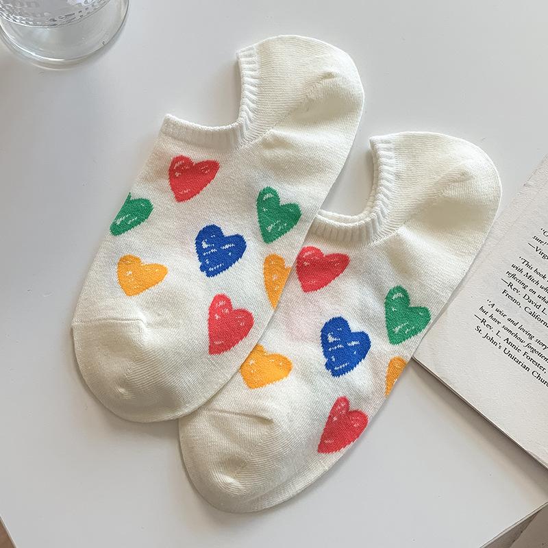 

Весенне-летние носки-следки, женские дышащие короткие носки, которые никогда не выходят из моды, и повседневные и универсальные неглубокие носки 1 pair молочный белый