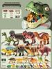Dinosaur Toy Set: Tyrannosaurus & Triceratops Soft Rubber Figurines for Kids