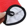 Bestseller Roter Silikon Küchen Ofenhandschuh Topflappen mit Extra Langem Canvas Ärmel Steppung zum Grillen und BBQ