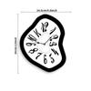 Horloge murale déformée 12 pouces Horloge murale d'intérieur Horloge tordue Horloge créative fondante Horloges déformées Pour salon Décorative