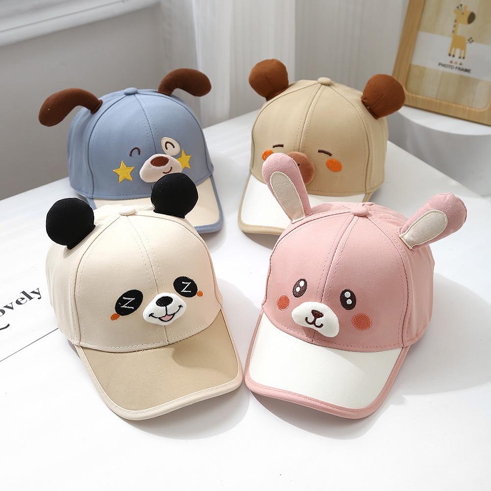 Cotton Children Baseball Hat Adjustable Cartoon Animal Cap Trendy Capybara Peaked Cap Summer