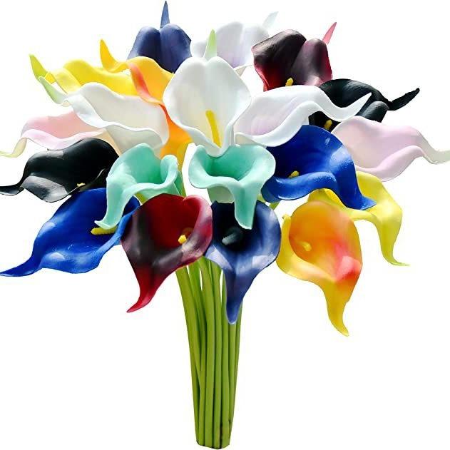 Simulation Bouquet Mini Pu Calla Lily Wedding Home Decoration Flower Ornament Photography Prop Fake Flower