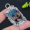 Natural Watermelon Tourmaline Gemstone 925 Sterling Silver Pendant 2.36" t7V42