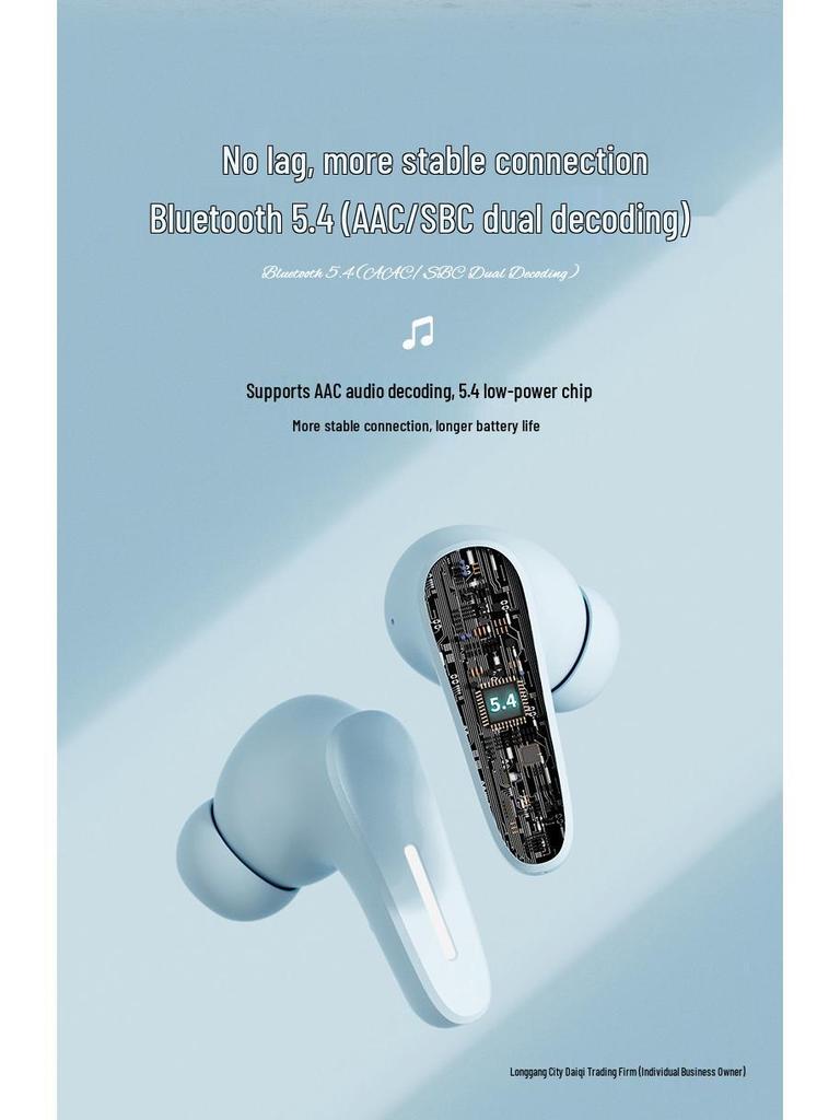 2025 Wireless Bluetooth Earbuds: Sports & Gaming, Long Battery, Low Latency, For Men & Women Students