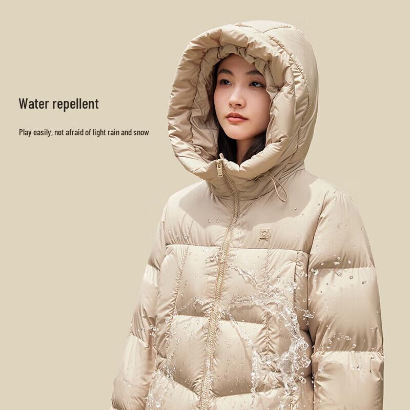 Semir Women's Long Hooded 90% Duck Down Puffer Jacket