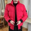 Men's Down Jacket Thickened and Warm Cotton Jacket for Autumn and Winter Pure Color Loose Down Jacket