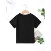 Girls Cute Cartoon Octopus Print Crewneck Short Sleeve Tee