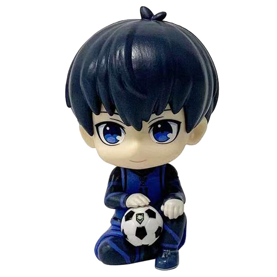 Anime BLUE LOCK Cute Nagi Yisagi Isagi Yoichi Sitting Action Figure PVC Doll Tabletop Model Anime Peripheral Creative Toy Gift‘s