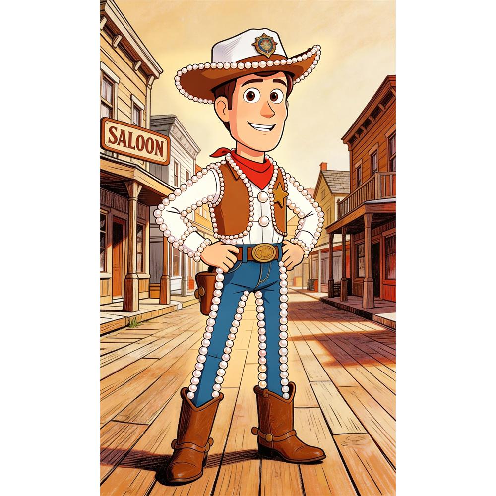 

Disney Pearl Painting Toy Story Cowboy Sheriff Woody Art 5D DIY Pearl Embroidery Mosaic Cross Stitch Kit Home Decor 30x40