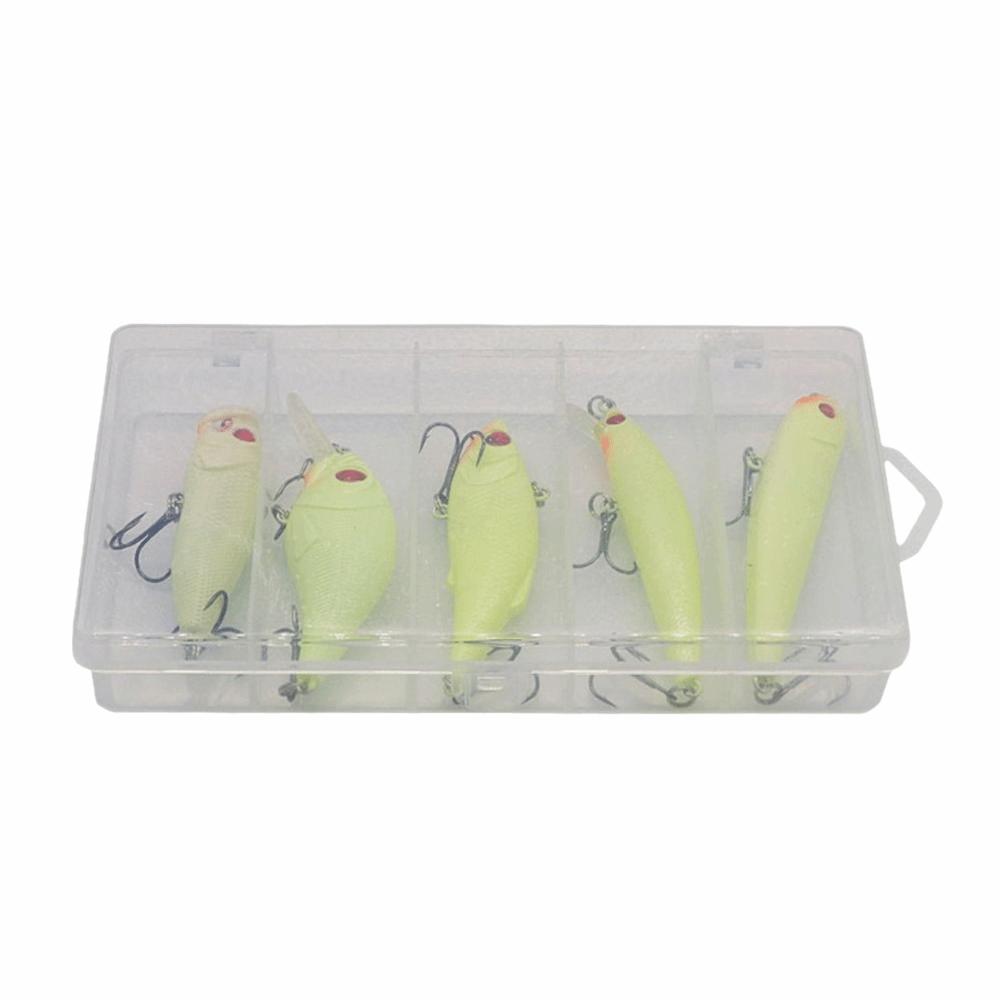 Hard Fishing Lures Set with Treble Hooks Fishing Baits Kit Durable Fishing Crankbait Kit  For Trout