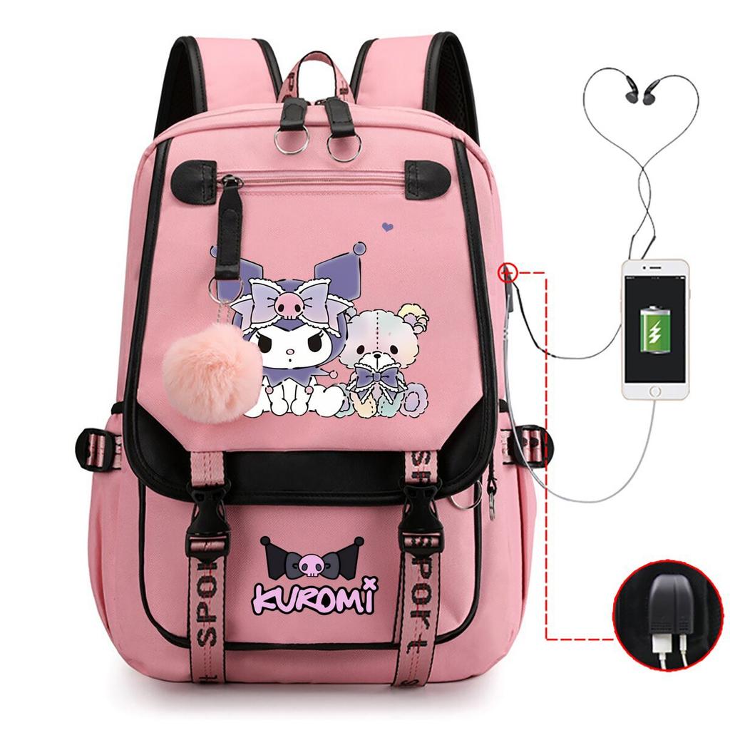 Universal Schoolbag Animation Cartoon Popularity Peripheral Printing Student Casual Backpack Multi-Function With Usb