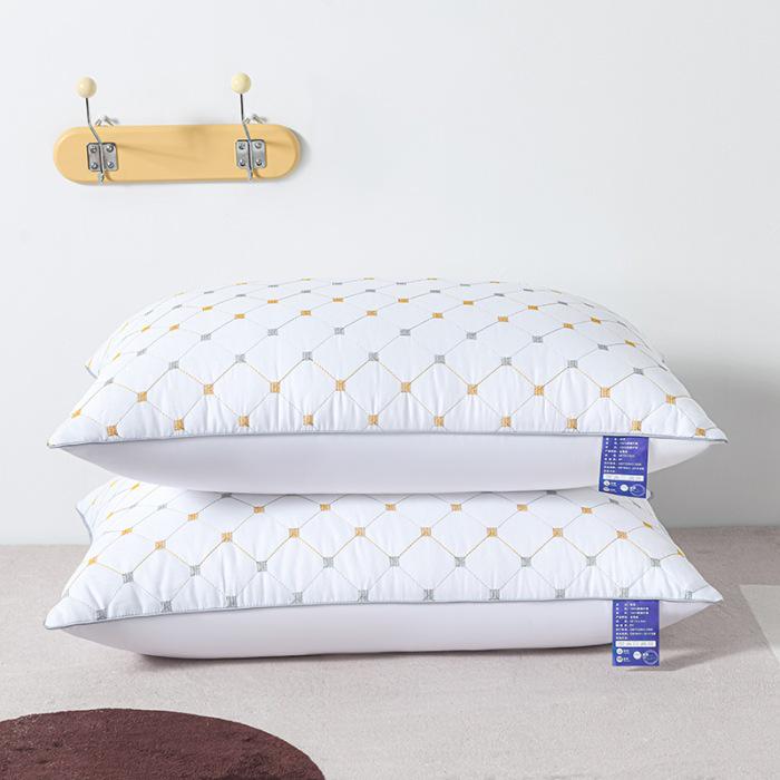 Luxury Five-Star Hotel Feather Velvet Pillows - Non-Collapsible Gift Pair for Home
