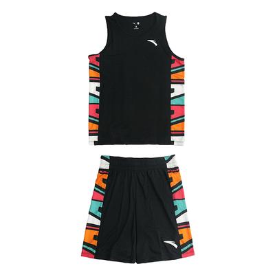 Feuchtigkeitsableitend Atmungsaktiv Locker Basketballanzug Herrenanzüge Basic-Schwarz 152431219-5