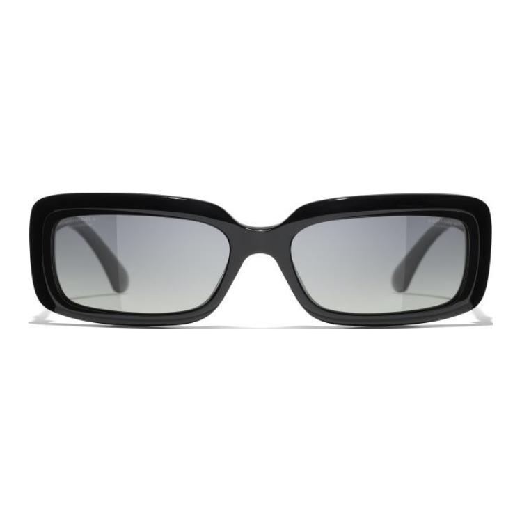 Chanel Logo Rectangular Sunglasses Unisex Sunglasses Black A71590X02016S2218