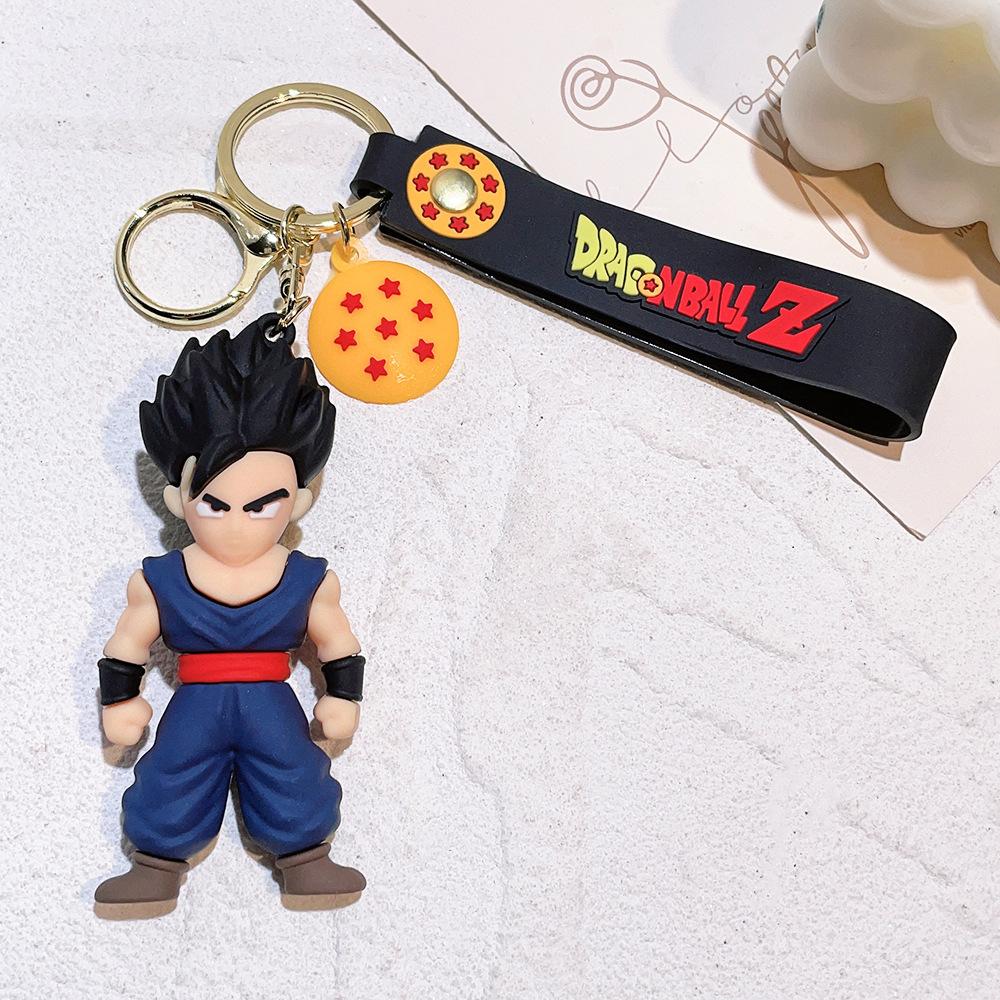 Dragon Ball Keychain Z Son Goku Vegeta Piccolo for Backpack Keyring Dragon Ball Cosplay Action Figures for Fans