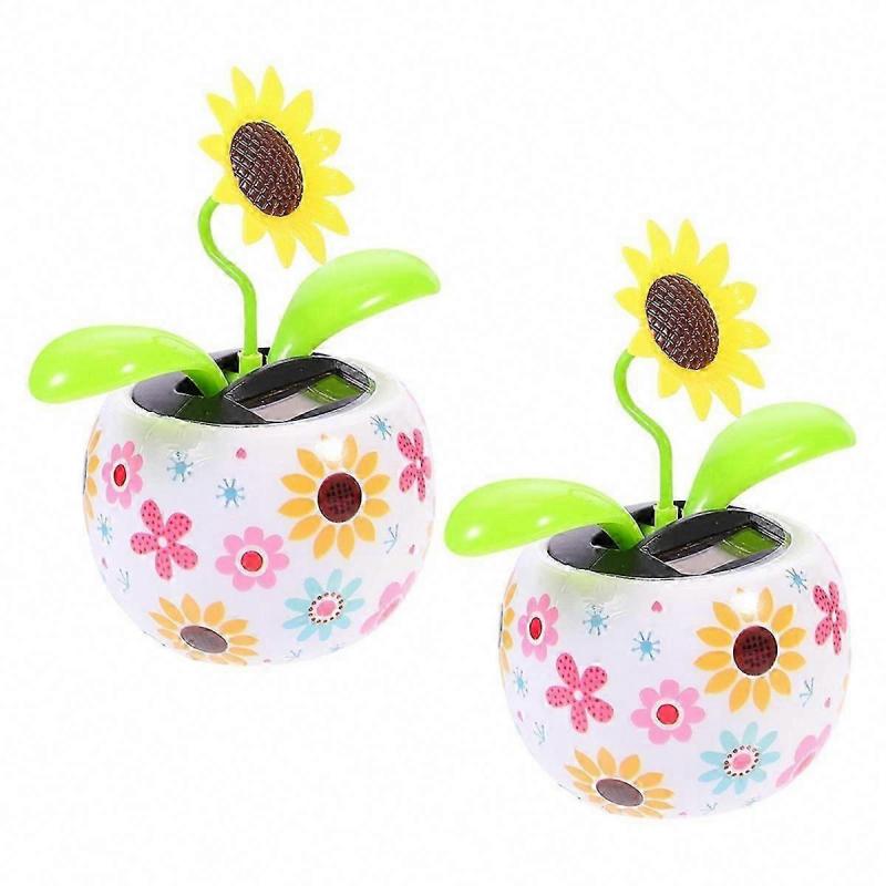 Solar Sunflower Dancing Flower Toy for Desk Car Decoration