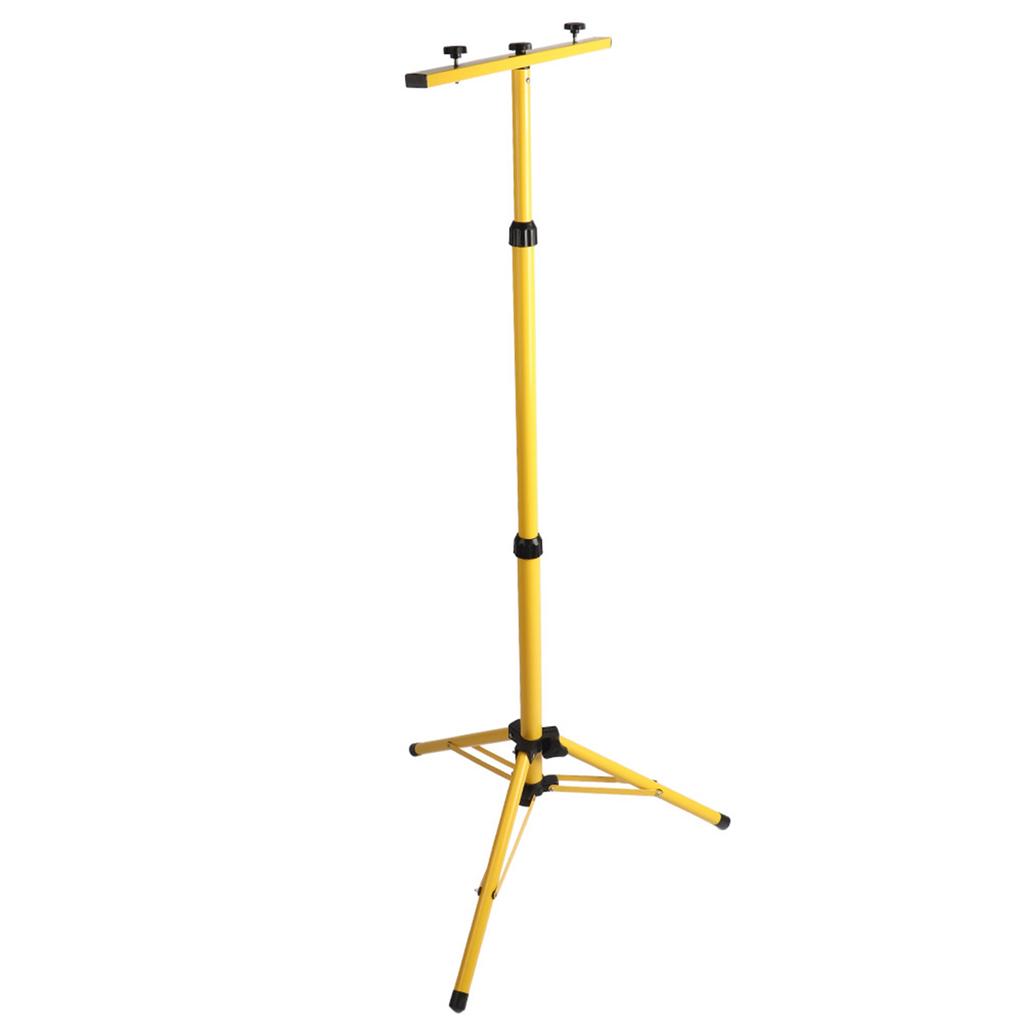 Hvy Duty Telescopic Tripod Stand for LED Work Lights, Height with Two Button, Antislip Base Industrial Lighting for Construction Site Wareh
