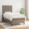 3141837 vidaXL Divan Bed with Mattress Taupe 100x200 Cm Fabric