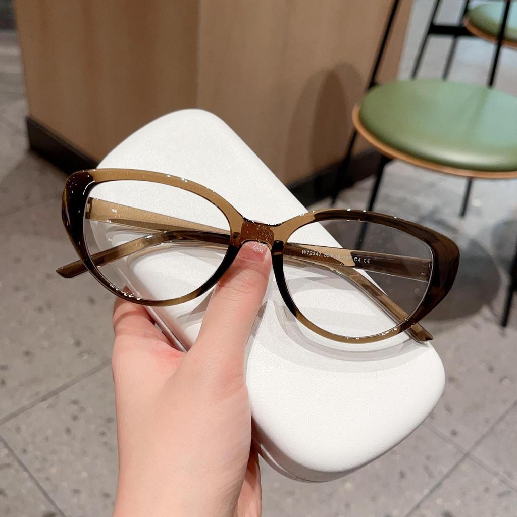 2025 prescription glasses New Stylish Cat Eye TR90 Frame For Women Bare Face And Internet Fame, Can Be Equipped With