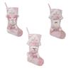 Christmas Stocking Present Bag Hanging Ornament Colorful Sequins Gift Bag Holiday Decoration for Fireplaces and Tree