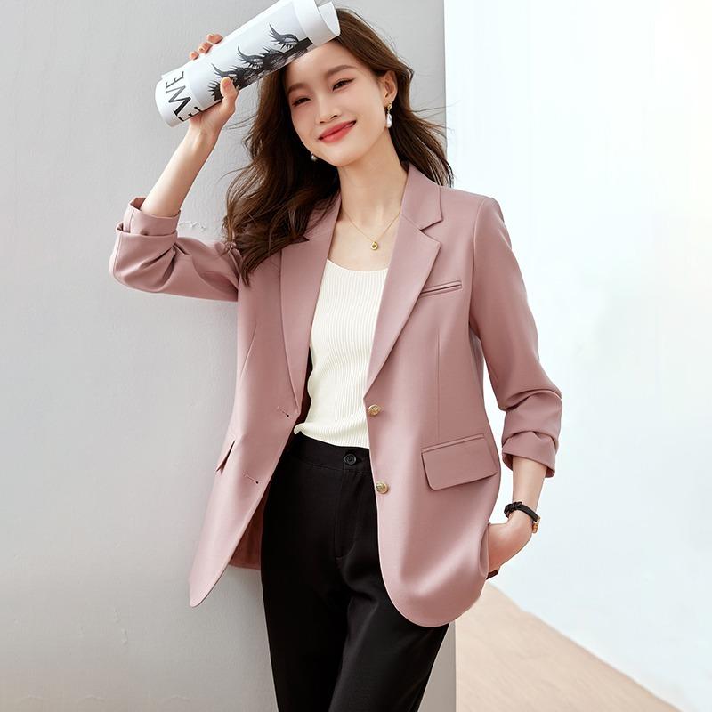 Elegantní a pohodlné jarní dámské sako v khaki barvě