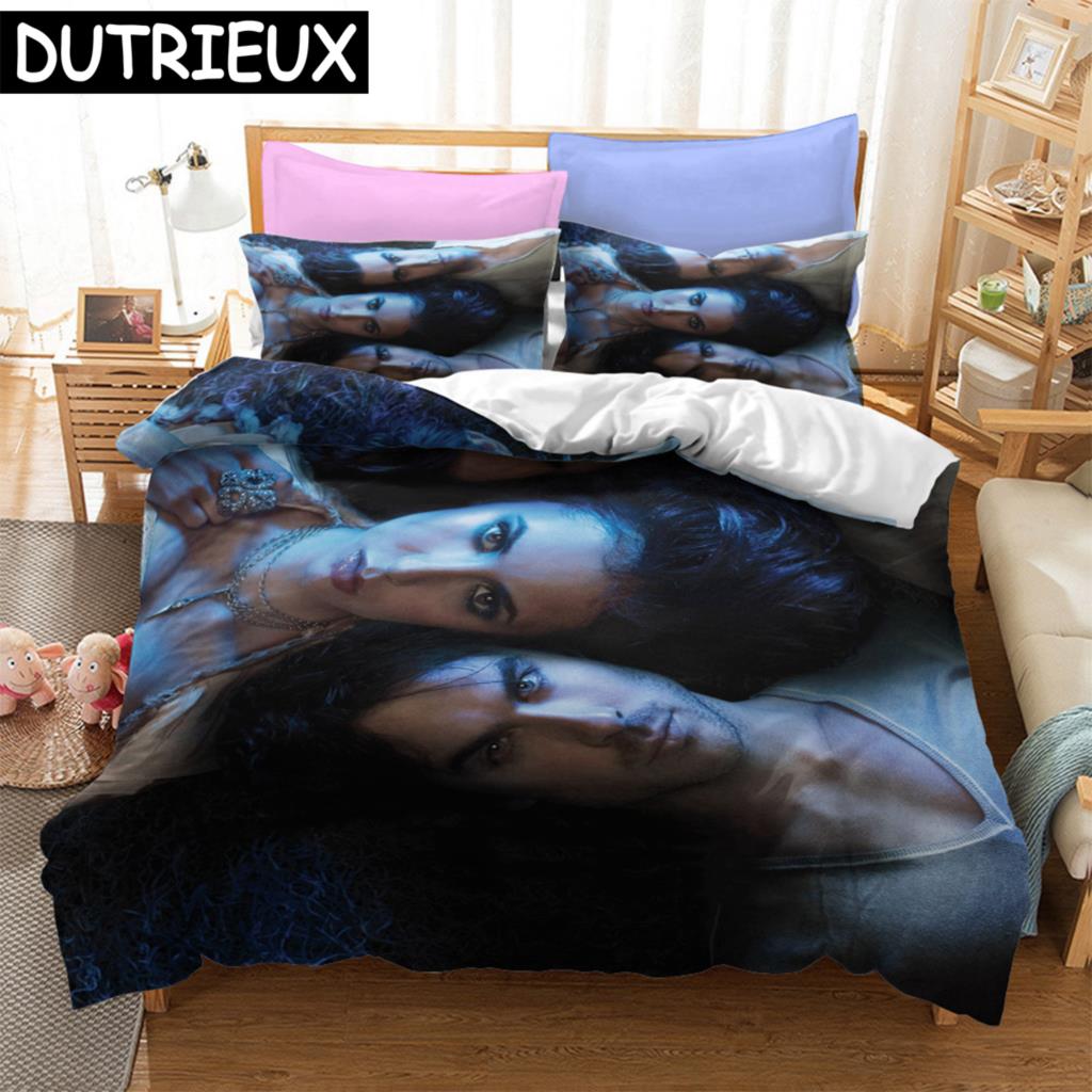 The Vampire Diaries Print Bettwäsche-Set 3D Charakter Bettbezug-Set Mit Kissenbezug Einzelbett Doppelbett Queen King Bettwäsche 02