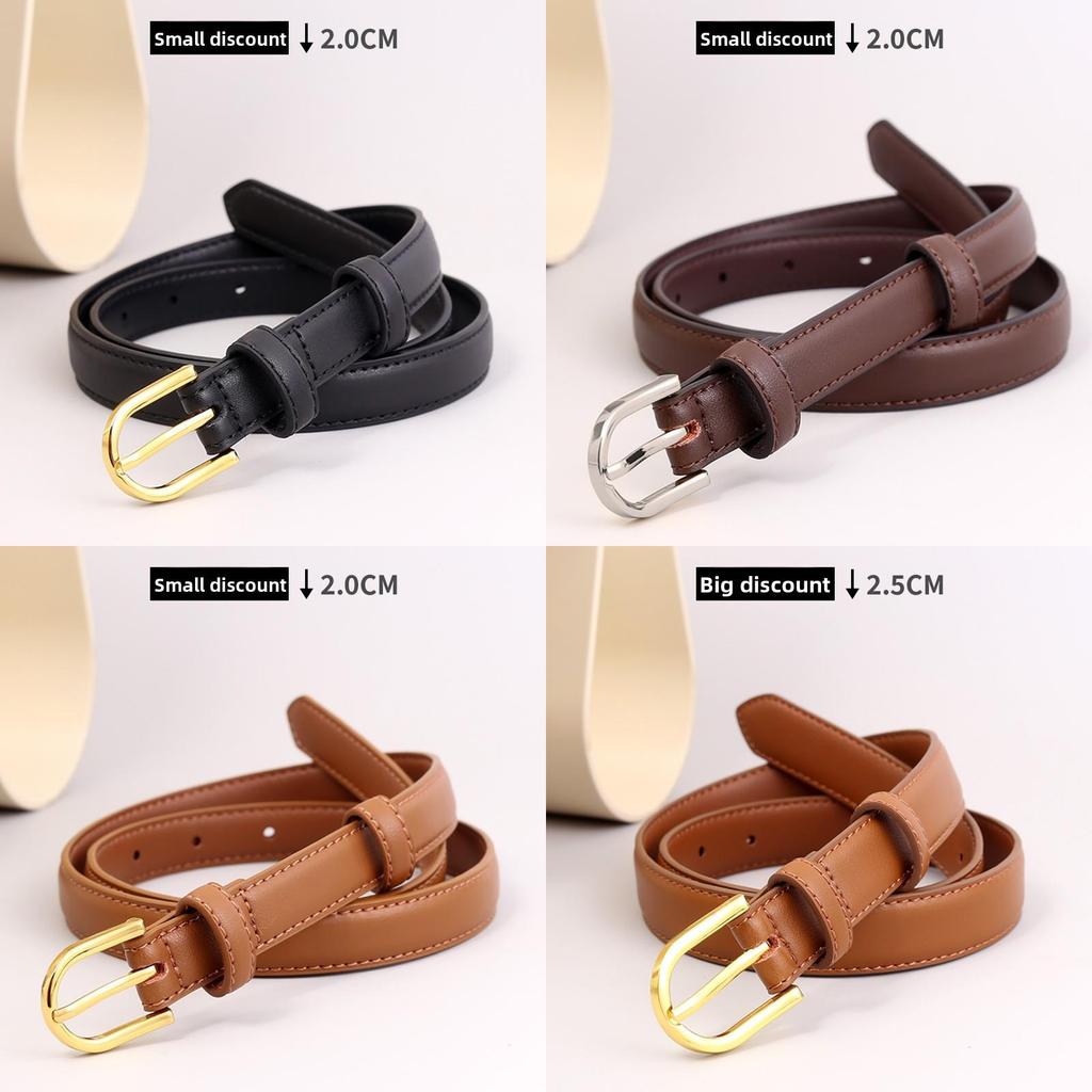Leather Womens Belt Fashion Casual Metal Buckle For Jeans And Dress Up
