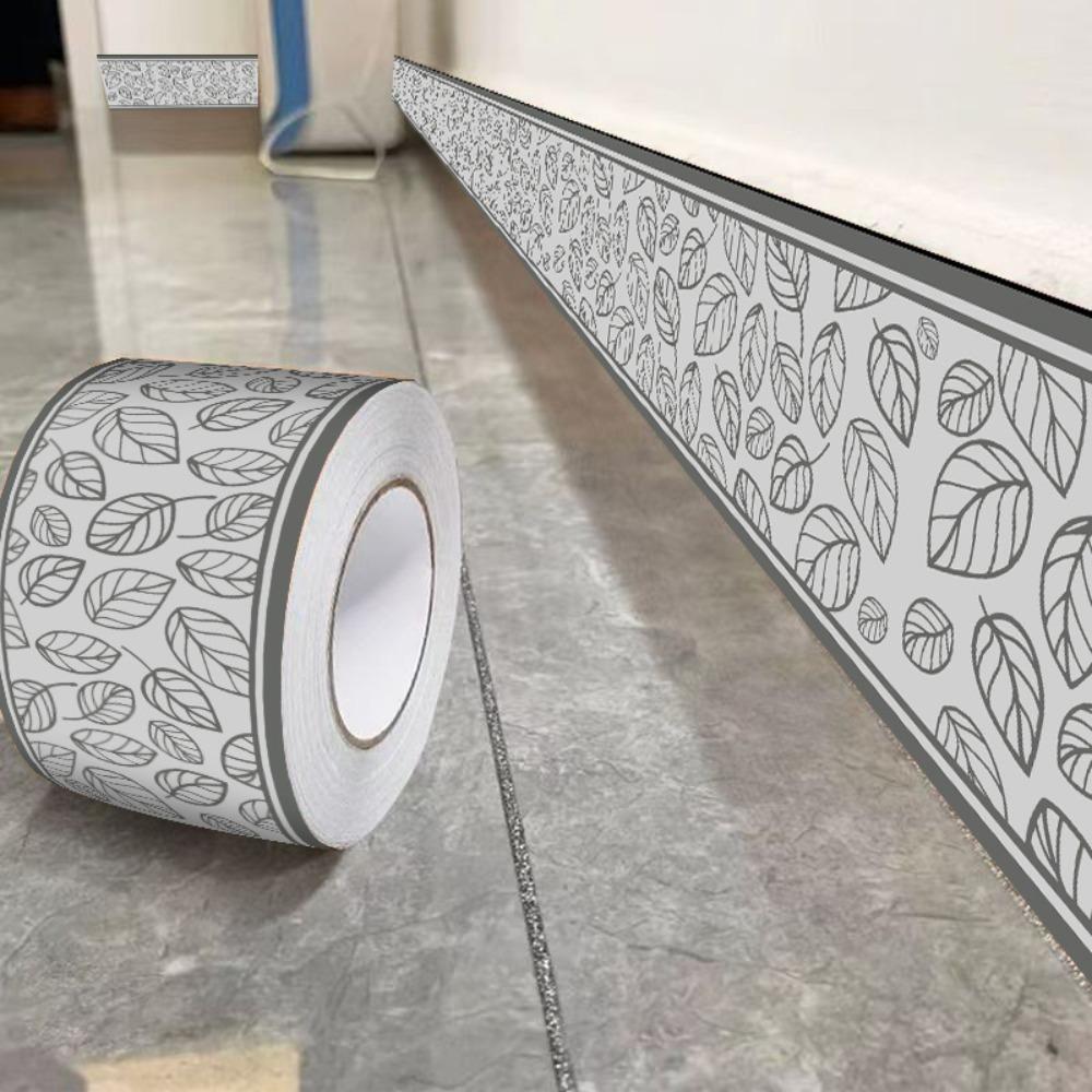 Fashion 5 Meter Wall Base Thickened Anti-collision Skirting Line Self Adhesive Soft Wall Sticker Bedroom