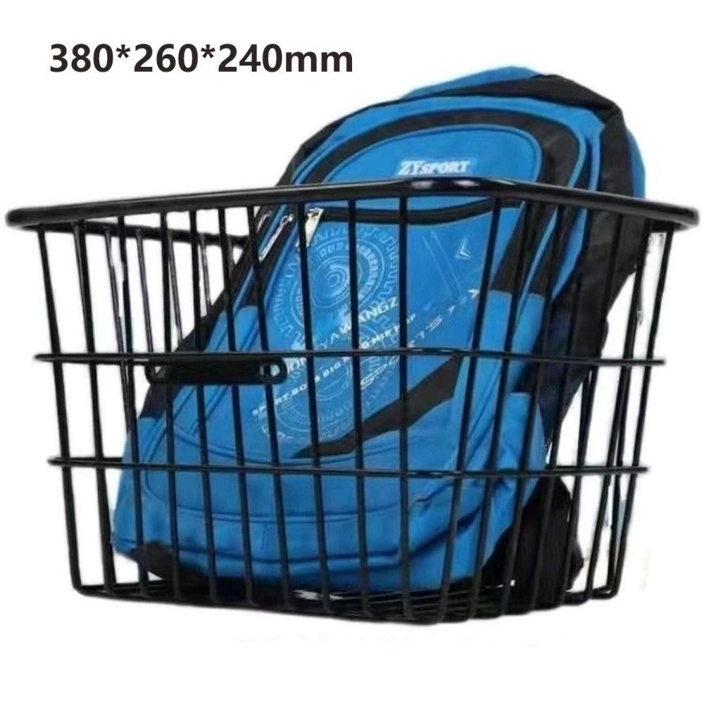 Universal Large Capacity Storage Baskets Metal Bicycle Front Basket  Electric Bicycles Accessories