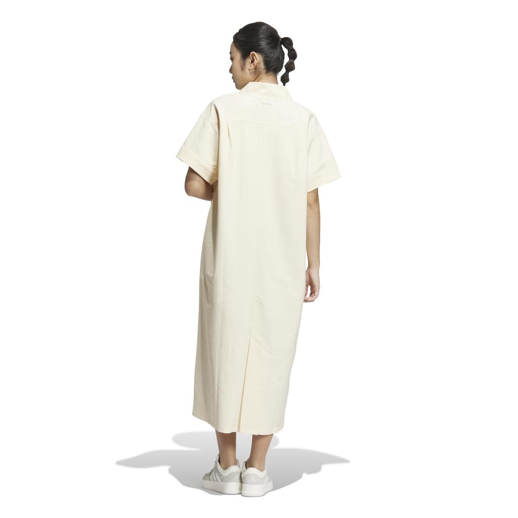 Adidas Lux AD Woven Short Sleeve OP Dress KQD75 Warm Vanilla Women's (JN9987)