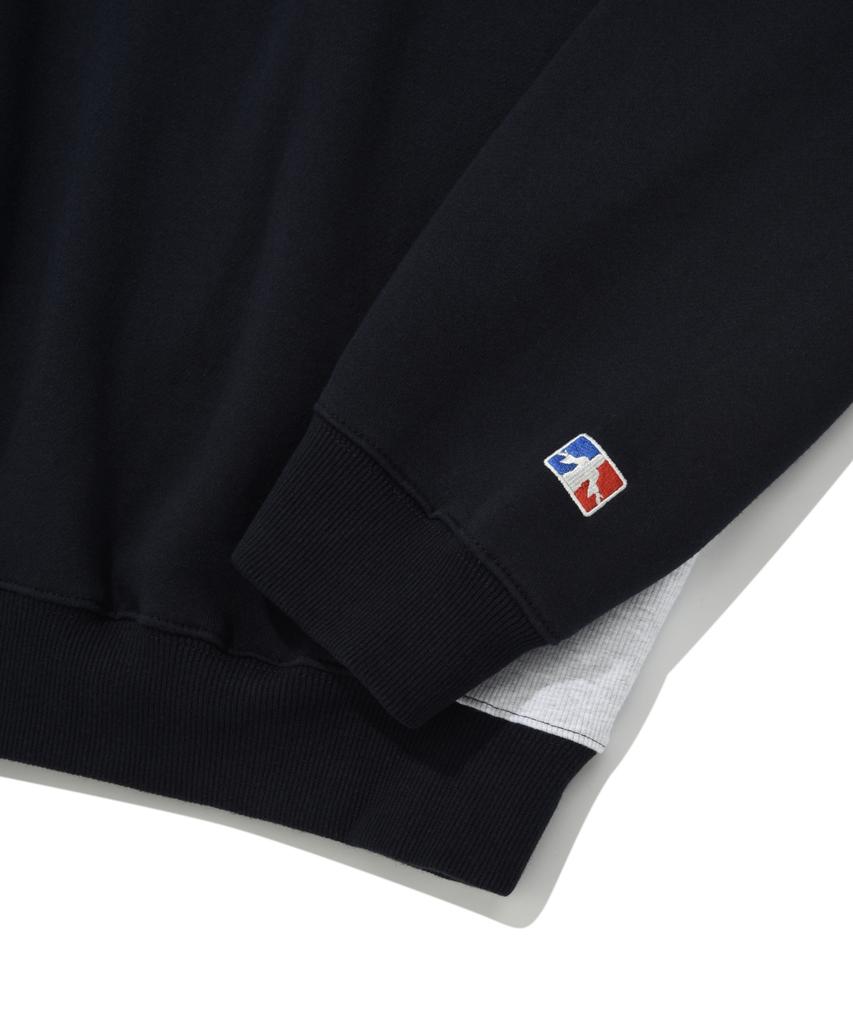 SAINTPAIN Sp Saint Logo Block Half Zip-Navy