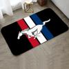 M-Mustang Auto Logo Aufgedruckte Fußmatte Haus Schlafzimmer Küche Rutschfeste Bodenteppich, Saugfähige Schmutzabweisende Fußmatten
