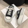 Summer Women's Shoes Breathable Canvas Slippers Platform Height Increasing Shoes for Women Casual BaoTou Half Slippers