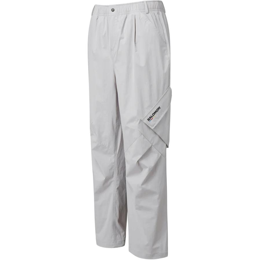 Salomon Solid Color Button Pocket Cargo Pants Men pants White C28066