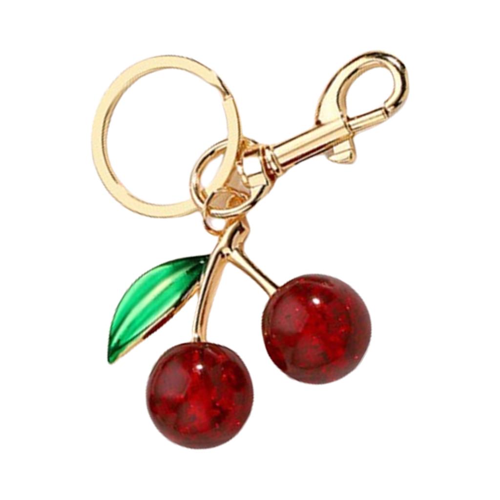 Unique Resin Cherry Pendant With Leopard Print Designs Purse Charm For Fashionable Women And Accessory Collectors